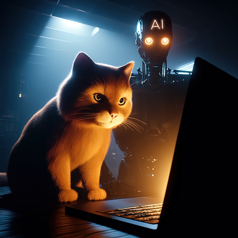 3D Cartoon Style Orange Cat